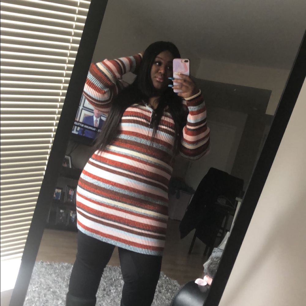 Long sleeve knitted dress
